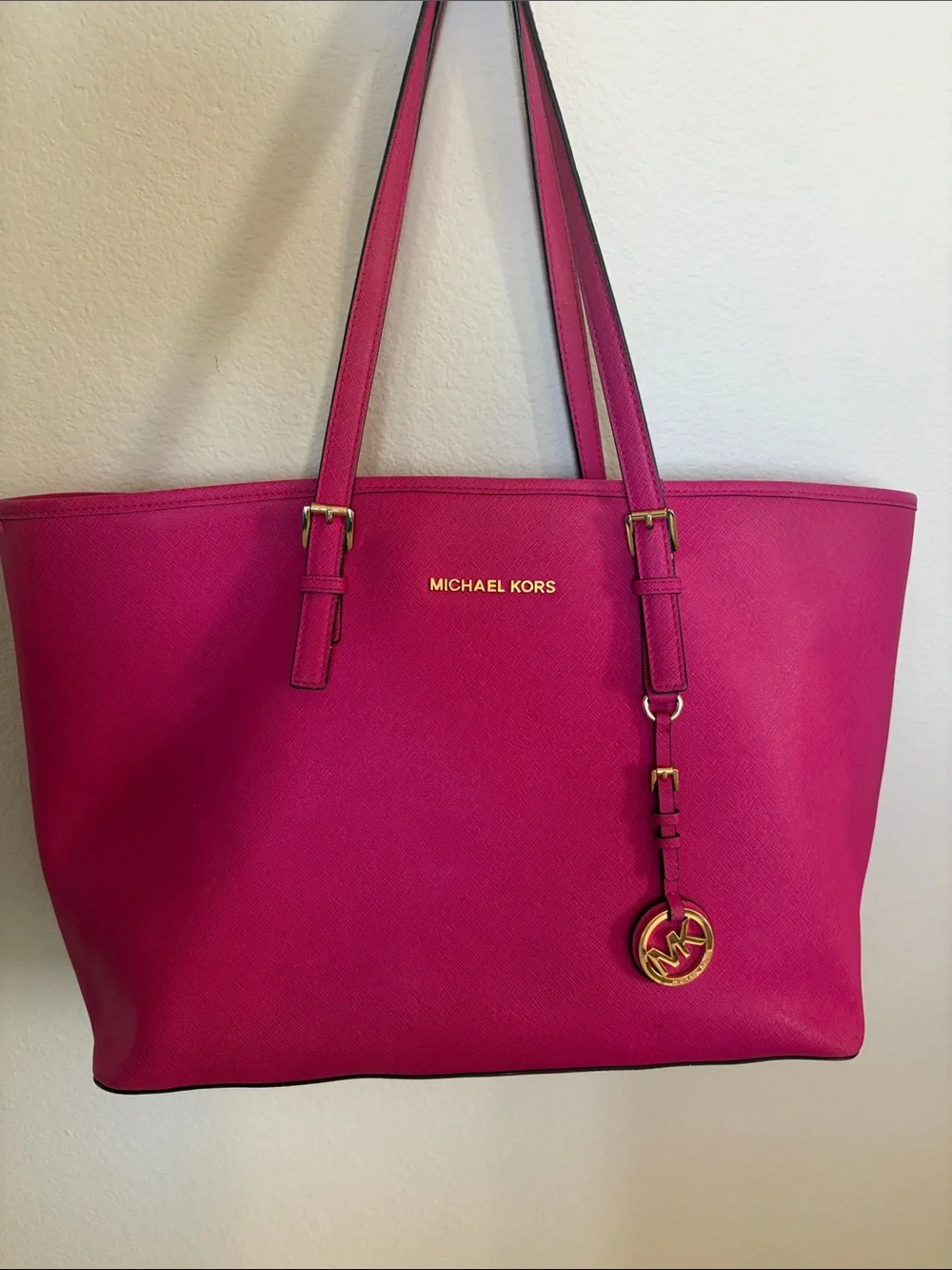 Michael Kors Pink Tote with Gold Hardware